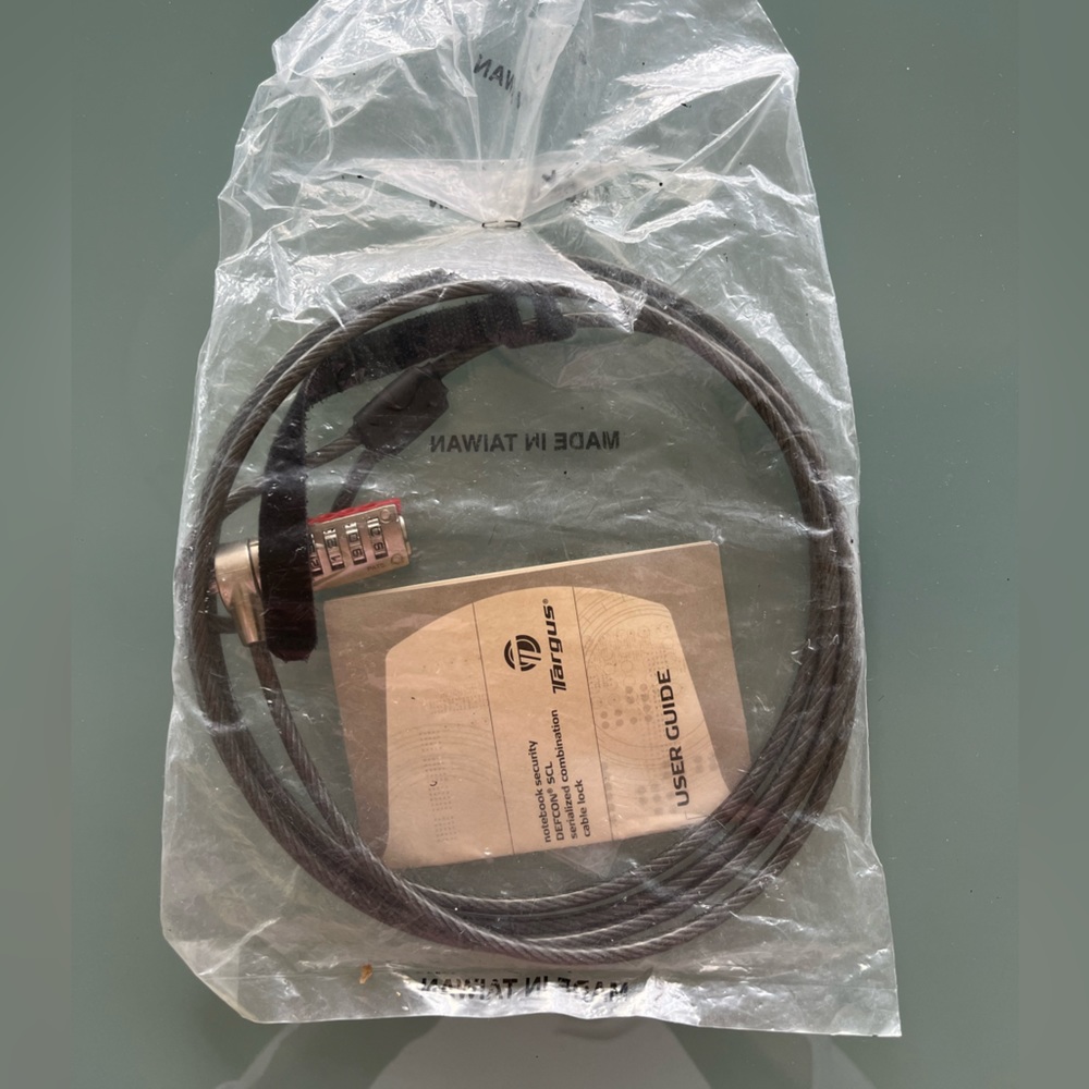Targus Notebook Security Defcon SCL Serialized Combination Cable Lock List $50+